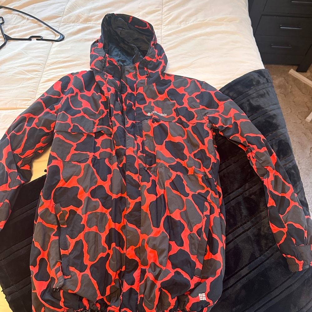 Columbia Red and Black Patterned Jacket